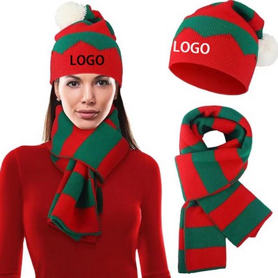 Knitted Beanie & Scarf Set