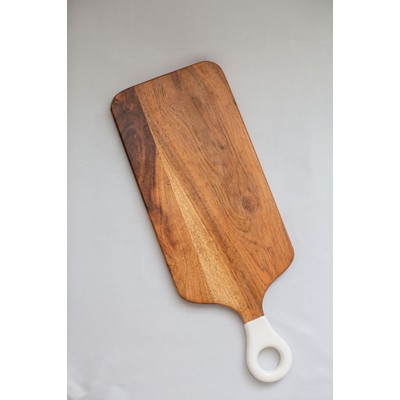 Jeanne Fitz Jeanne Fitz Wood + White Collection Acacia Wood Rectangle Charcuterie Board