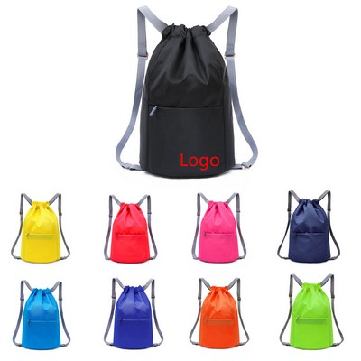 Lightweight Oxford Drawstring Sports Backpack