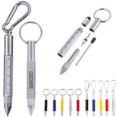 6-in-1 Function Ballpoint Keychains