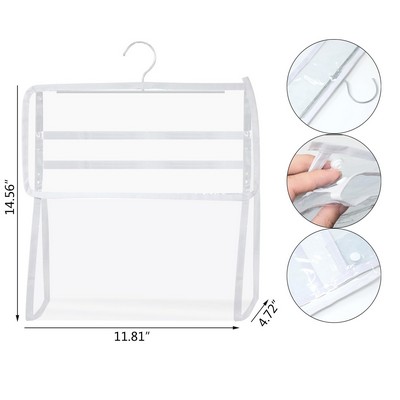 Hanging Bathroom Wash Bag Transparent Toiletries Storage Bag Toy Hanging Bag Hook Makeup Bag