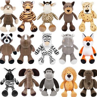 Custom Safari 9.8 Inches Jungle Animals Stuffed Toys Cute Zoo Stuffed Animals Plushies Toys