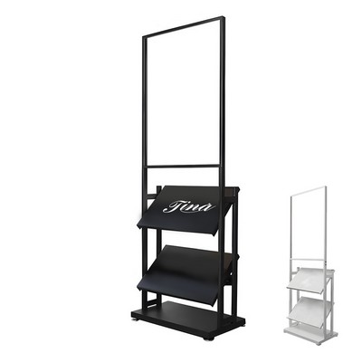 Customized Floor Standing Brochure Display Rack