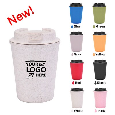 12 oz Portable Wheat Straw Coffee Cup