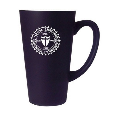 16 Oz. Matte Two-Tone Café Supreme Mug (Black Out/White In)