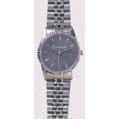 Swiss Series Silver Swiss Style Watch w/ Clasp Bracelet