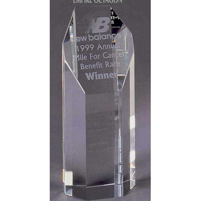 Crystal Awards/Octagon Tower Crystal Award 8"h