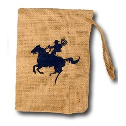 6"x8" Coffee Bean Jute/Burlap Drawstring Bag