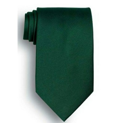 Hunter Green Polyester Satin Tie