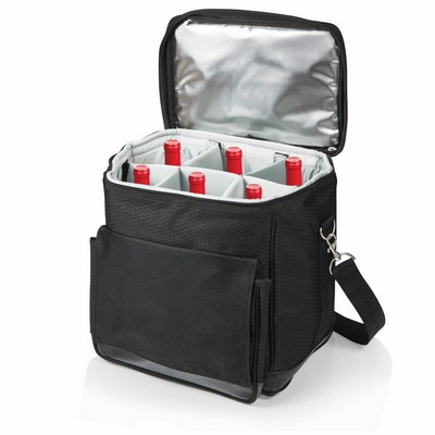 Cellar Insulated Wine Tote Cooler w/Removable Divider