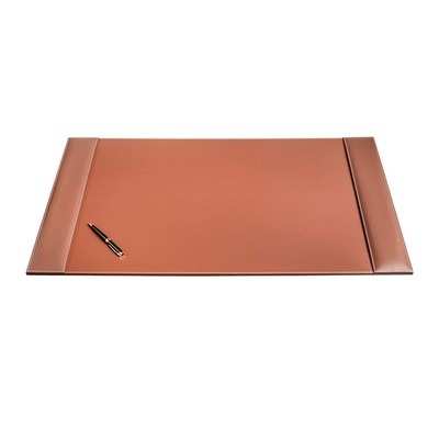 Rustic Brown Leather Side Rail Desk Pad