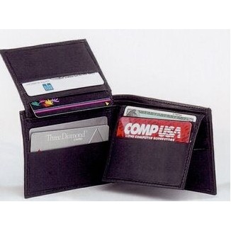 Men's Lamb Skin Wallet w/Two Flip-Up ID Flaps