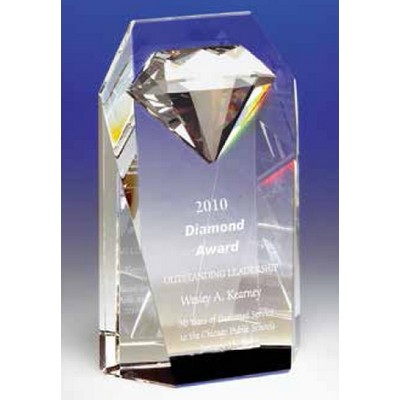 Vanguard Crystal Award w/ Diamond (6")