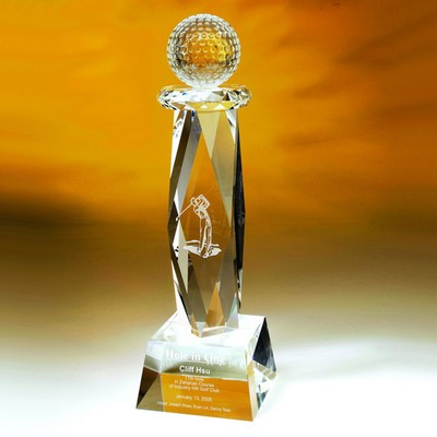 15" Crystal Award-Ultimate Golf Trophy