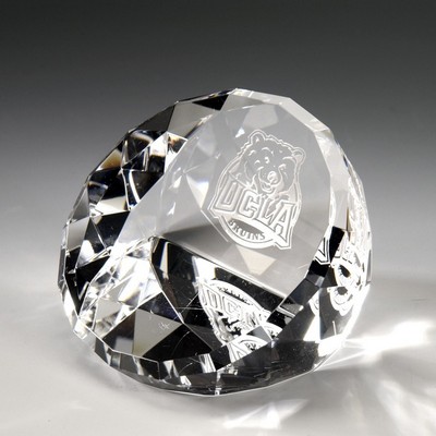 3" Standing Faceted Dome Paperweight