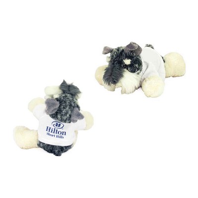 8" Stein Schnauzer Stuffed Animal w/T-Shirt & One Color Imprint