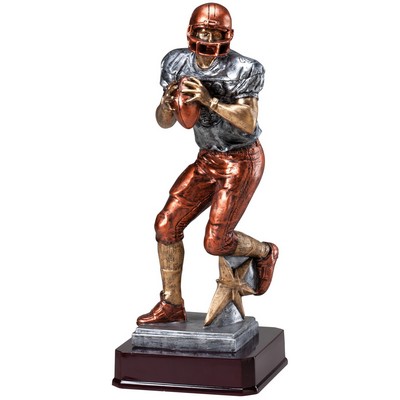 Football Quarterback, Male - Large Multi-color Resin - 16-1/2"