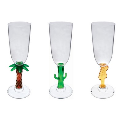 7 Oz. Acrylic Champagne Flute w/ Novelty Stem