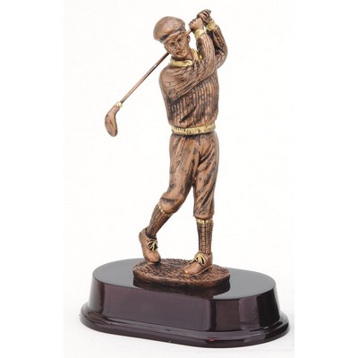 Old Fashion Male Golfer Resin Sculpture Award