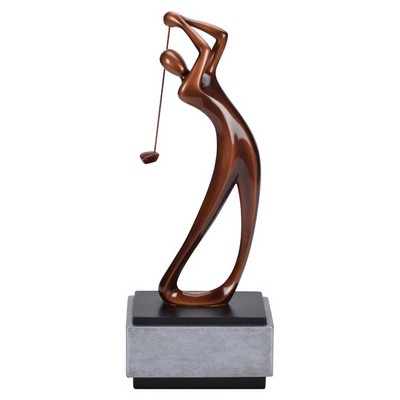 16" Bronze Modern Male Golf Resin Award