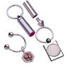 Stock Horseshoe Key Chain w/Hexagon Fob