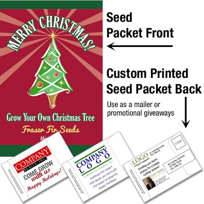 Christmas Tree Seeds - Fraser Fir/ Mailable Seed Packet - Custom Printed Back