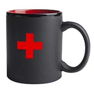 11 Oz. Hilo C-Handle Mug (Matte Black/Red)