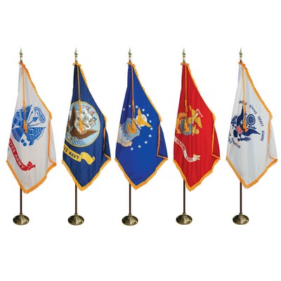 8' Pole & 3' x 5' Flag - Military Indoor Presentation Set