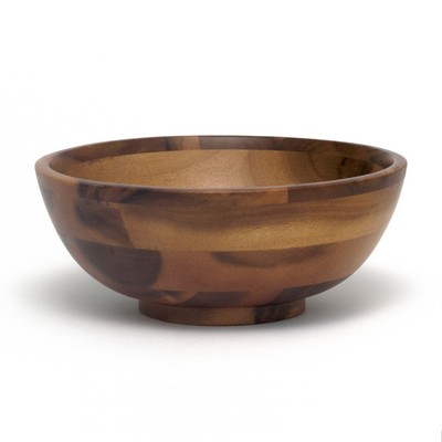 Lipper Small Acacia Footed Flared Bowl