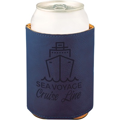 Leatherette Beverage Holder - Blue