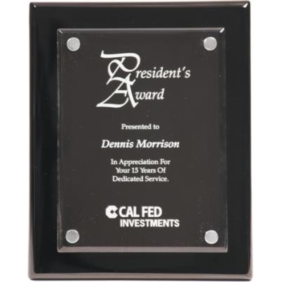 Floating Acrylic Plaque - 9" x 12" - Black Piano Finish