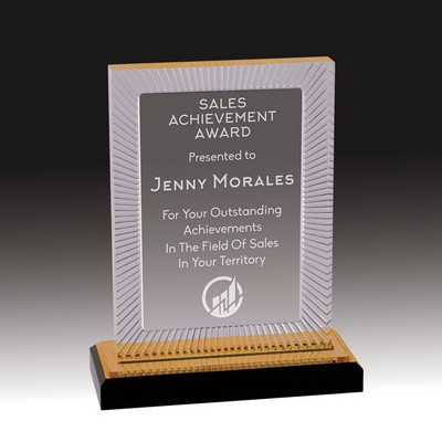 7¾" Gold Carved Rectangle Impress Acrylic Award