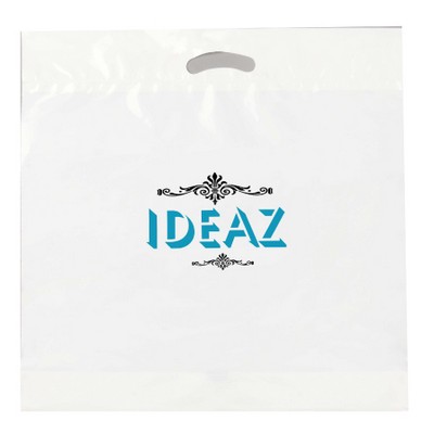 Recycled White Fold Over Die Cut Bag 2C2S (22"x20"x4")