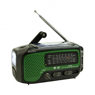 Kaito KA350 Voyager Trek Solar Weather Radio with 5-LED Flashlight