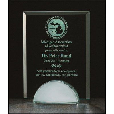 Apex Series Glass Award w/Mirror Base (5"x7")