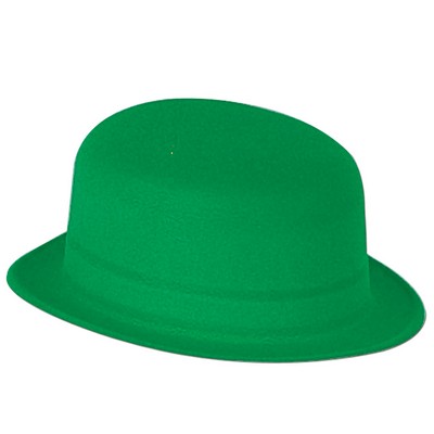 Green Velour Derby Hat