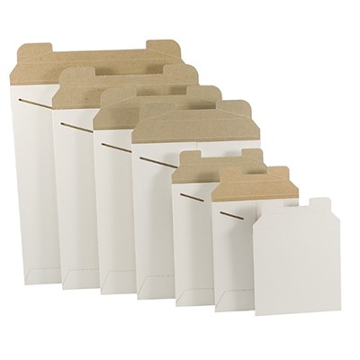 Flat White Cardboard Mailer Envelope (9"x11½")