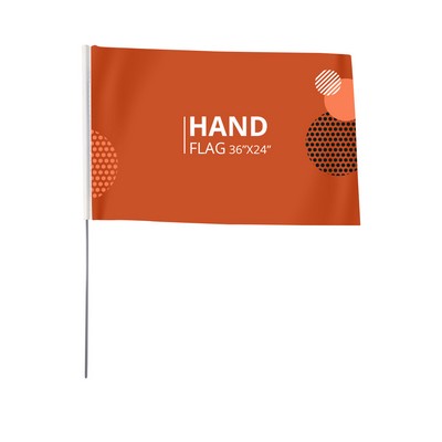 Hand Flag w/Single Sided Package (6"x 4")