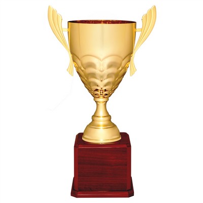 Golden Ripple Metal Trophy Cup 23 1/2"H