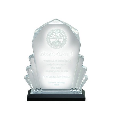 6" x 9" Silver Faceted Impress Acrylic Award