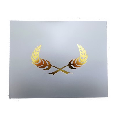 Die Cut Cadillac Presentation Folder Silver / Gold Imprint