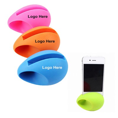 Silicone Egg Shaped Mobile Phone Speaker Stand