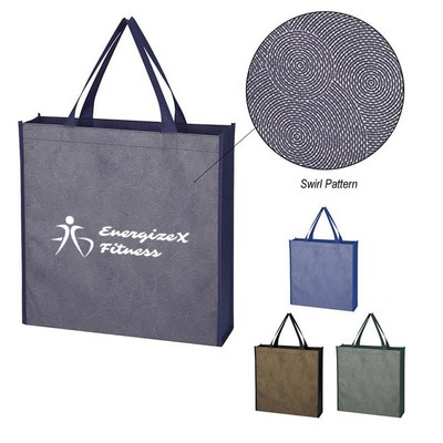 Silver Swirls Non-Woven Tote Bag