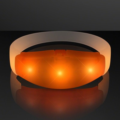 Orange LED Steady Illumination Stretch Bracelet - BLANK