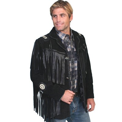 Men's Hand Beaded Trim Coat