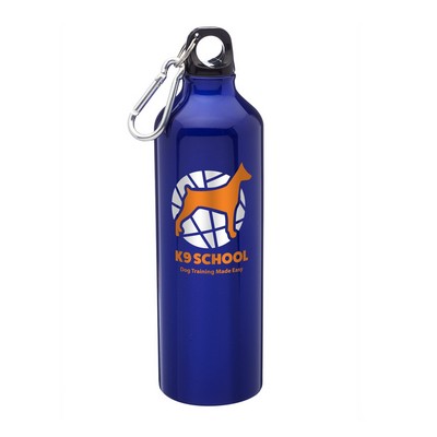 24 oz. Tag-a-Long Aluminum Water Bottle (2 Color Imprint)