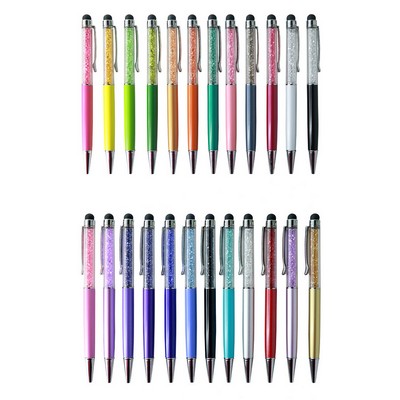 2 in 1 Retractable Crystal Diamond Ballpoint and Stylus Pen