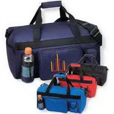 Duffel Bag w/Cell Phone Pouch & Bottle Holder