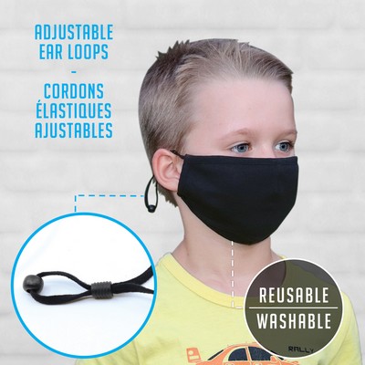 Youth Face Mask w/Adjustable Ear Loops - PPE Protection