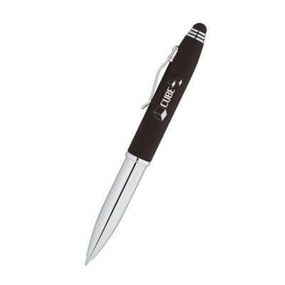 Crowne Triple Function Soft Touch Pen